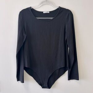 MangoPOP Black Long Sleeve Bodysuit • Sz XL